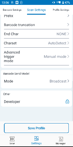 Nastavení scanneru SEUIC (1)
